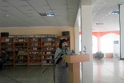 8. День ЦБС в Экибастузе. Выступление заведующей методико-библиографического отдела Турегельдиновой Г.Ж.